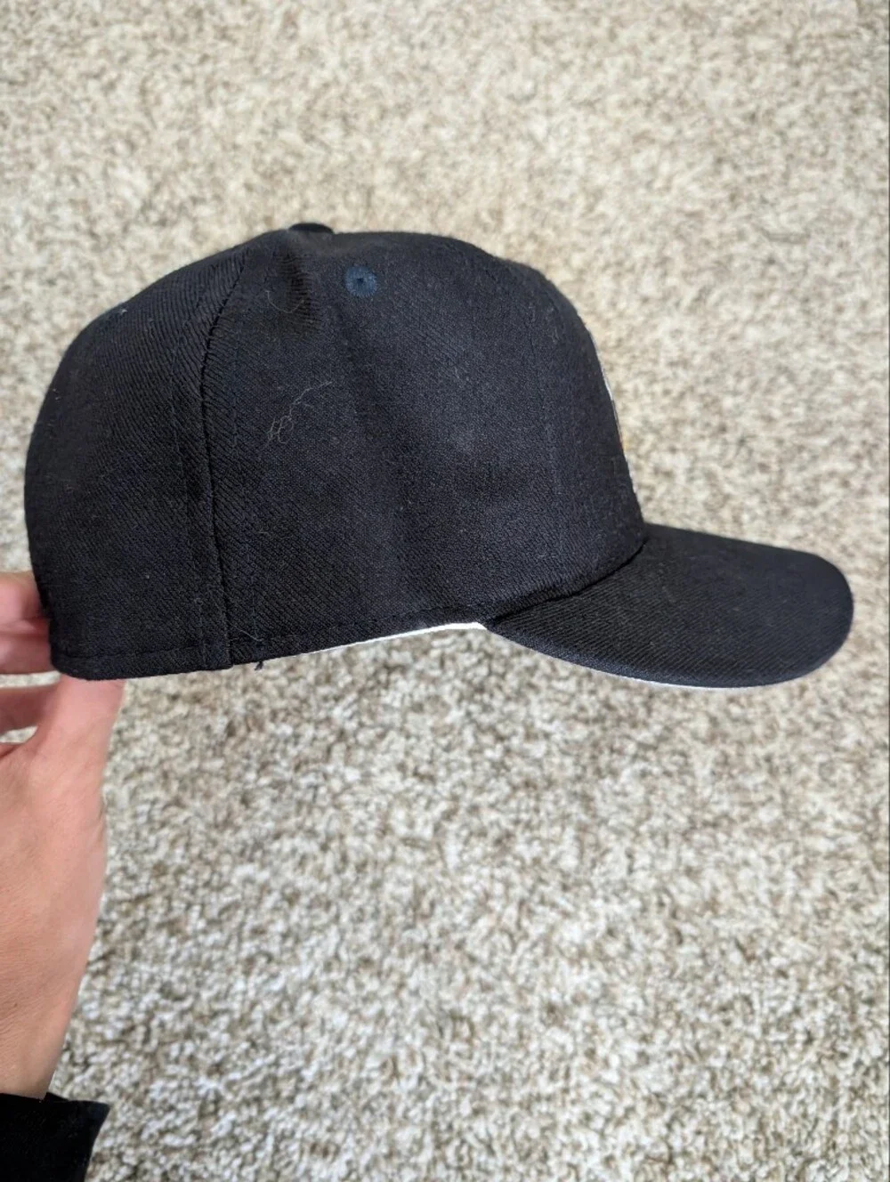 Vtg Salt Lake‎ City Bees Black Buzz Embroidered Logo Baseball Cap Sz 7.5